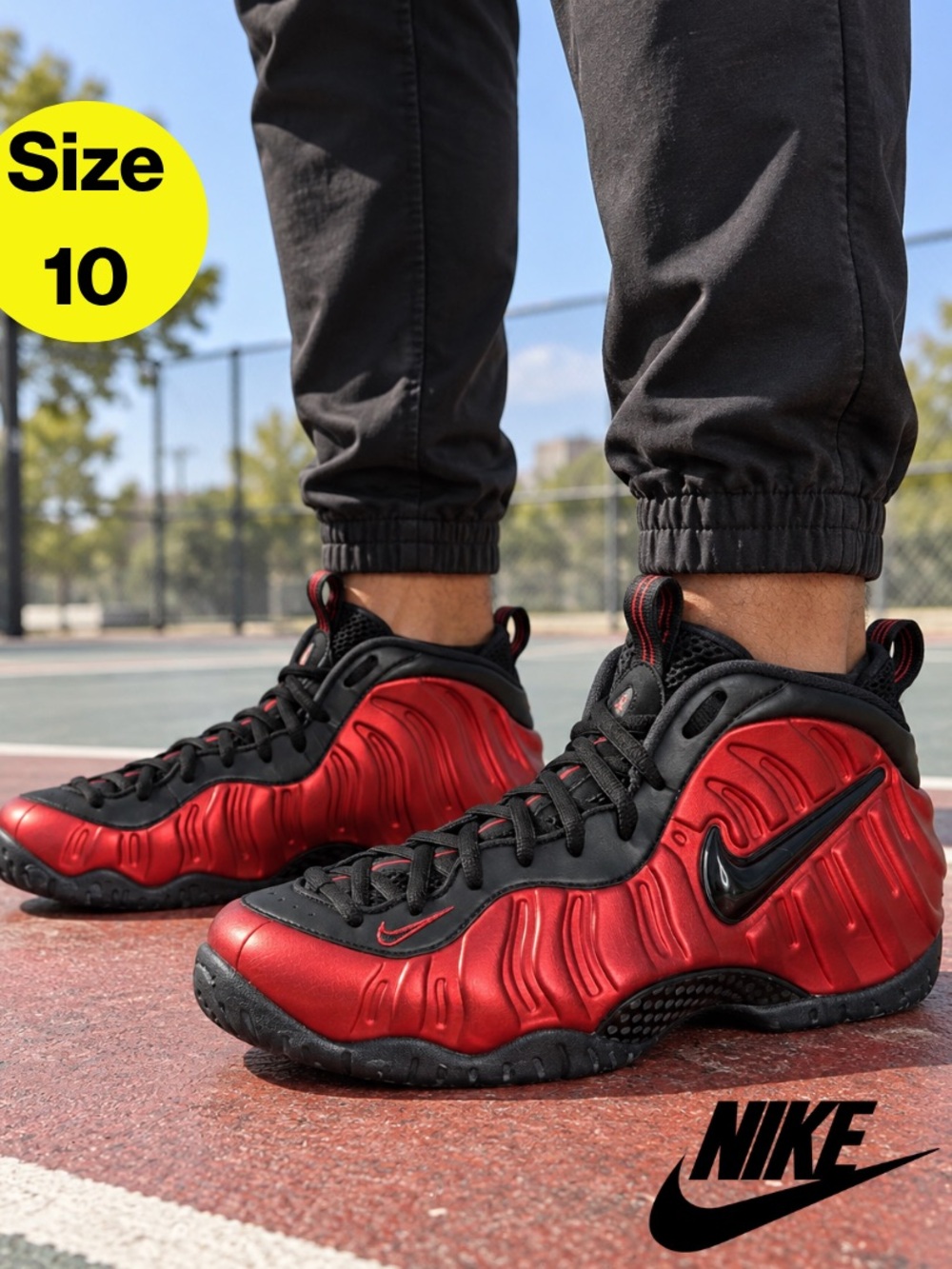 NIKE AIR ✔️ Men’s AIR FOAMPOSITE PRO UNIVERSITY RED (Size 10)